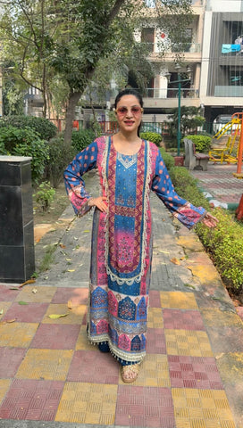 Handwork long kurta set