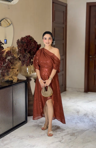 Drooping Shoulder Dress