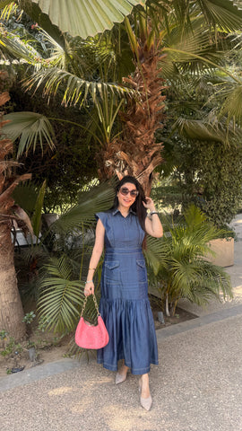 Denim A-Line dress