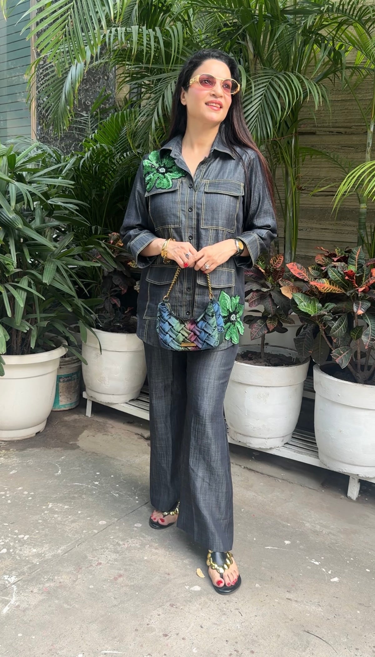 Denim anchor stitch coord