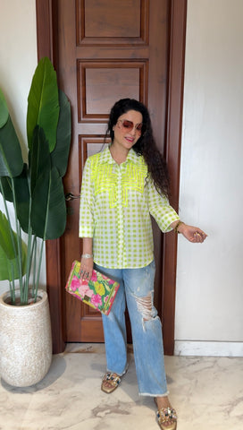 Cotton sequins shirt