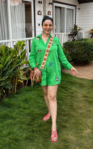 Beach themed shirt dress