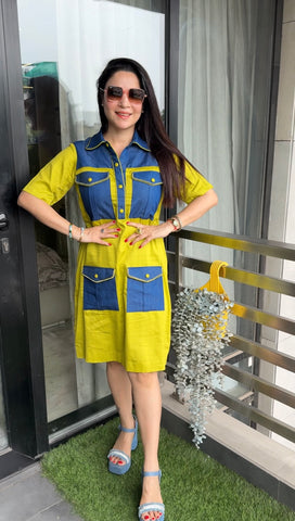 Denim cotton dress