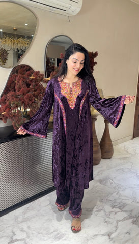 Velvet noorah choga set