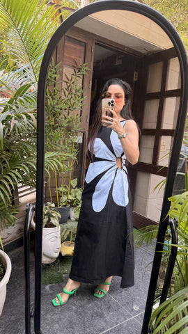 One side flower dress