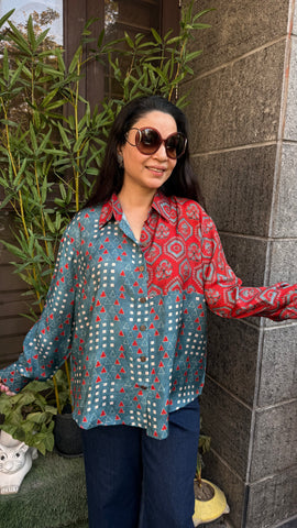 Ajrak handblock print shirts