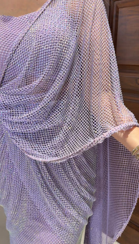 Lilac mesh drape