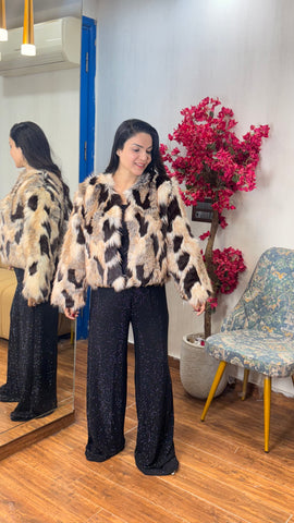 Turkey multi coloured fur coat