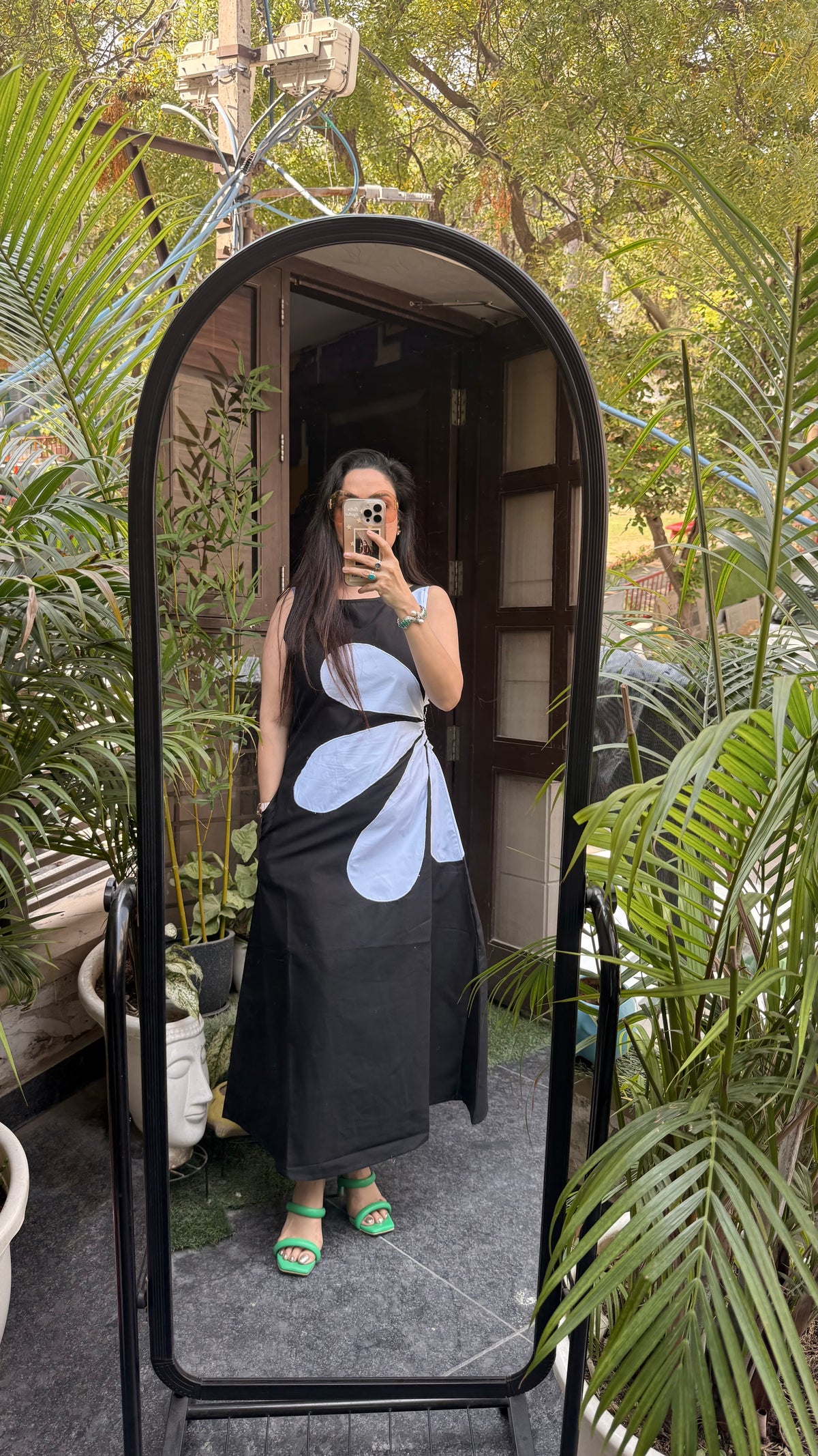 One side flower dress