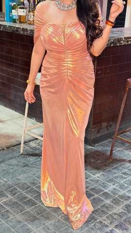 Metallic Peach Drape