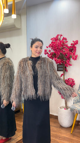 Turkey brown fur coat