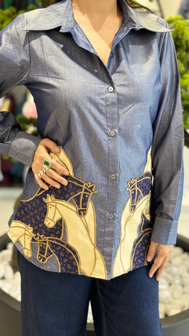 Horse Appliqué Shirt