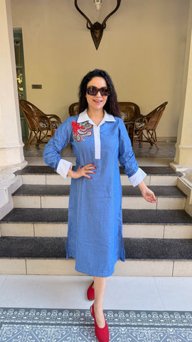 Soft denim dress