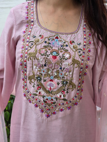 Dabka work A-line suit (Banaras edit)