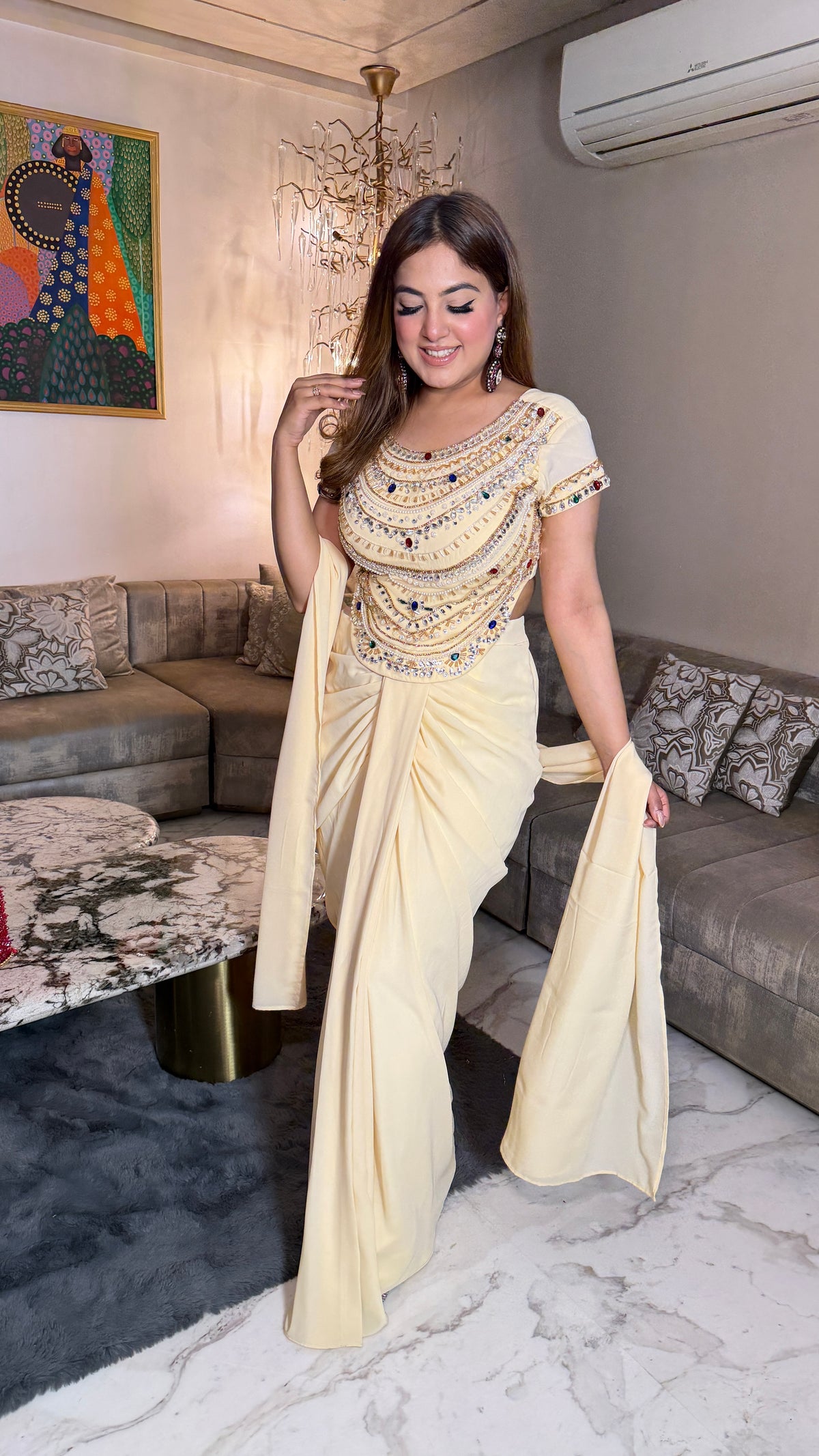 Pastel drape