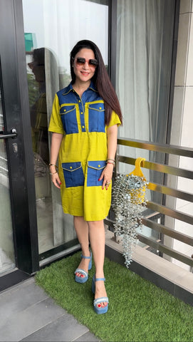 Denim cotton dress