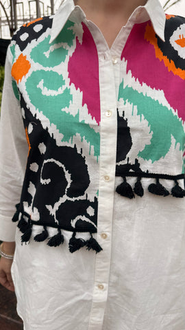 Linen printed coord set