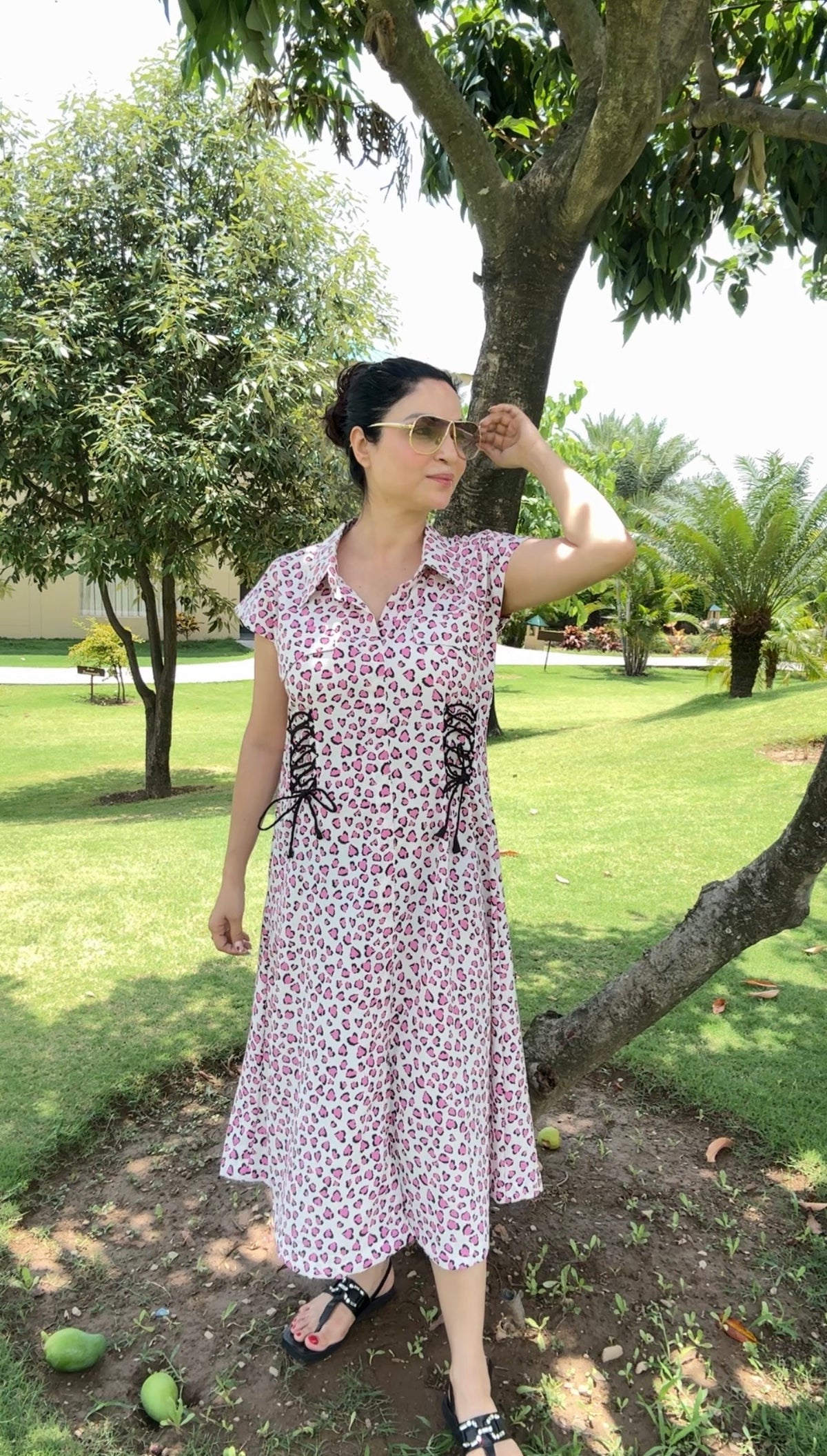 Knotted A-Line dress