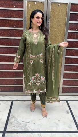 Pakistani green suit