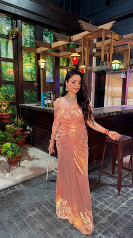 Metallic Peach Drape