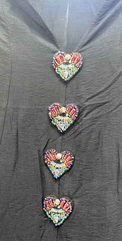 Black Heart A-Line Dress