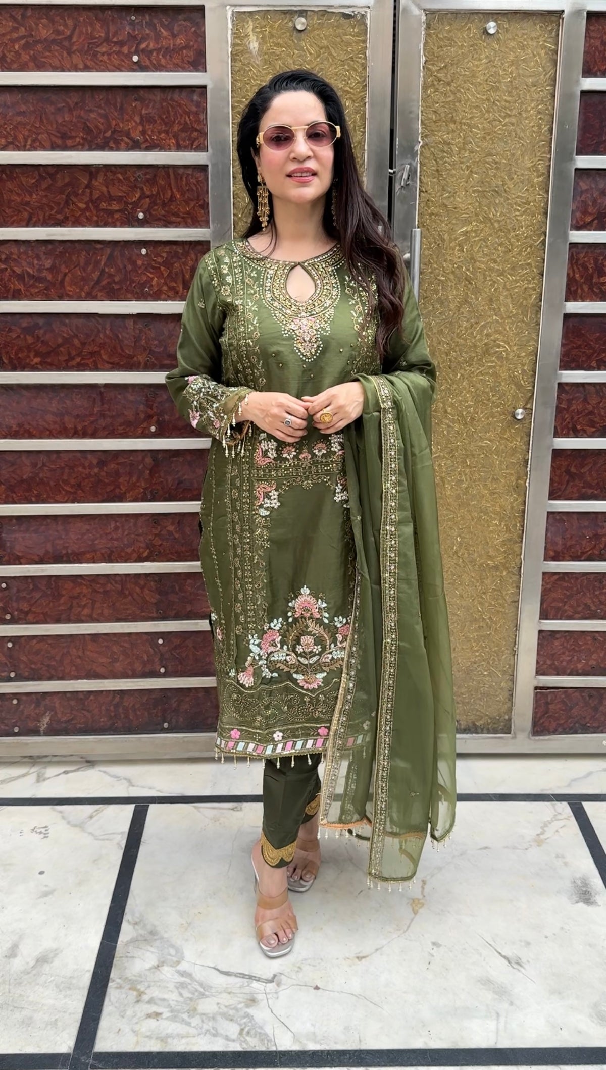 Pakistani green suit