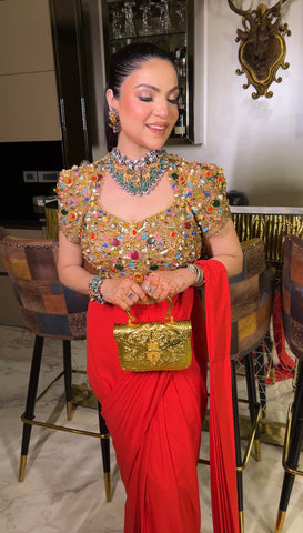 Handwork drape saree