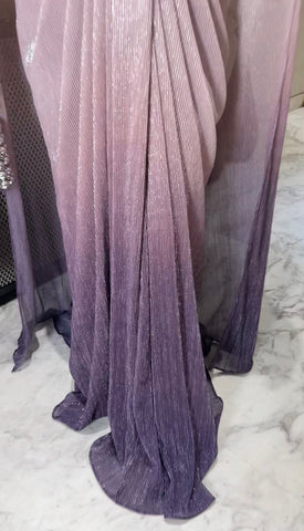Ombré cape gown