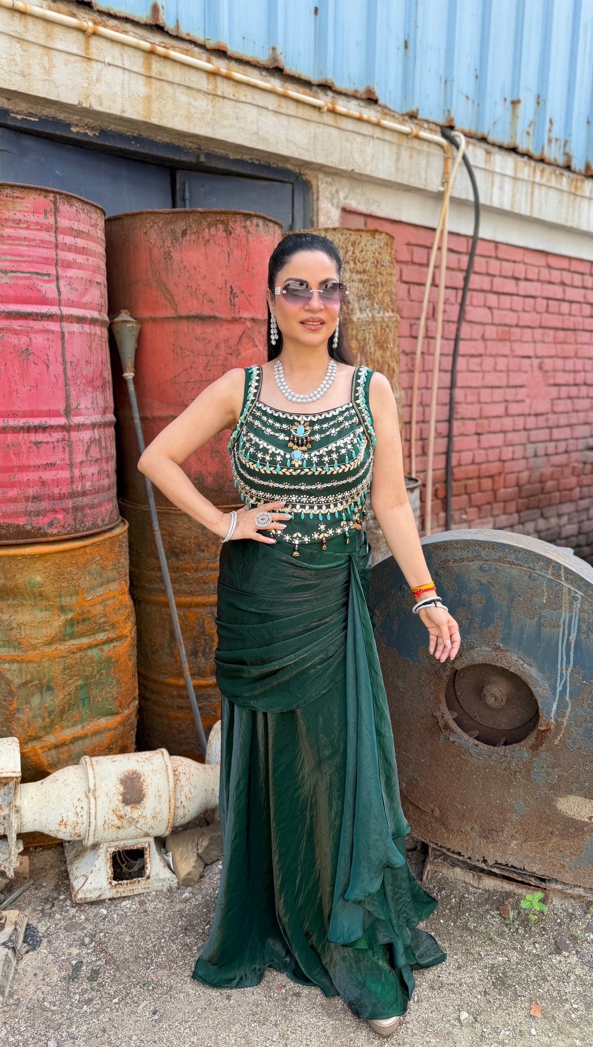 Indo-western Drape
