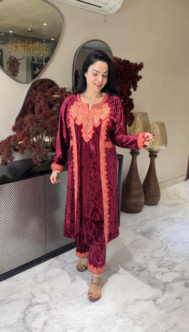 Velvet noorejan choga set