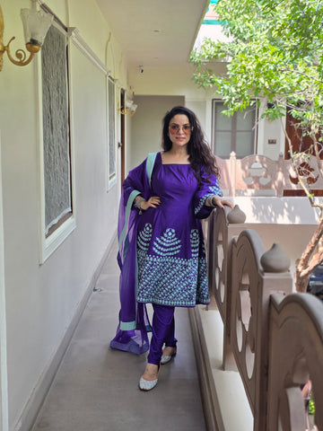 A-line short Anarkali suit (Banaras edit)