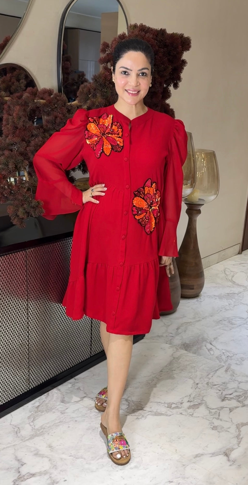 A-Line Red dress