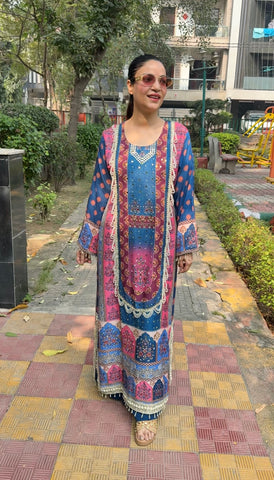 Handwork long kurta set