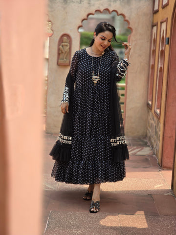 Bandhani Anarkali suit
