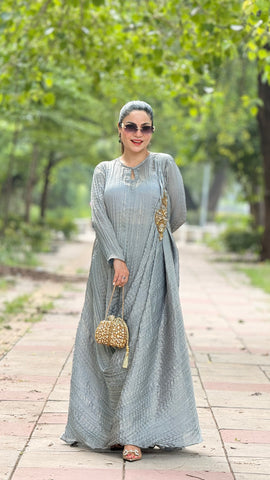 Crush Drape Gown