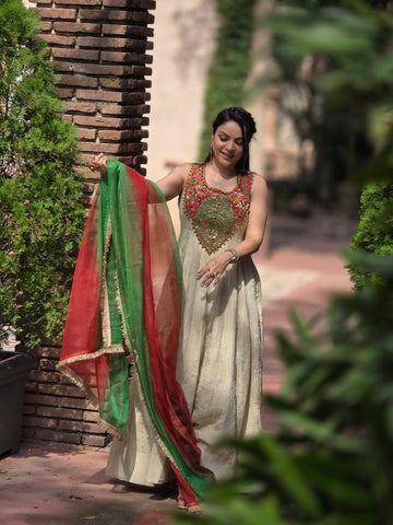 Dabka Anarkali suit
