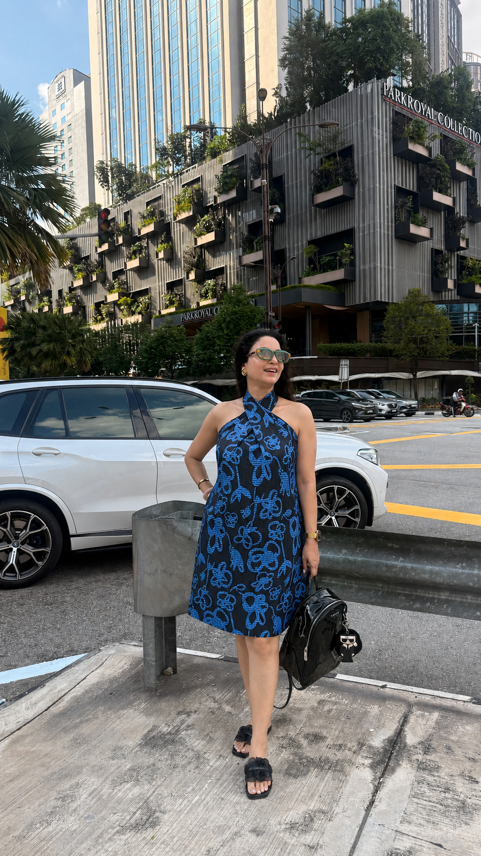 Halter Neck Printed Dress