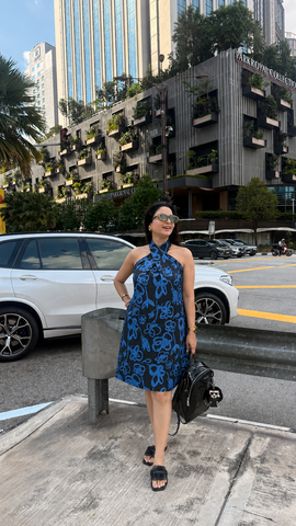 Halter Neck Printed Dress