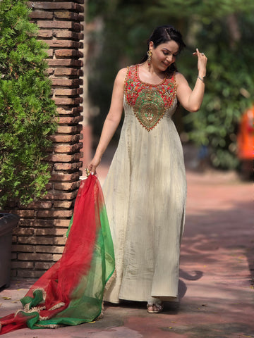 Dabka Anarkali suit