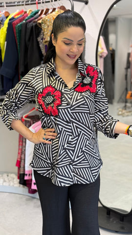 Handwork Satin Shirt
