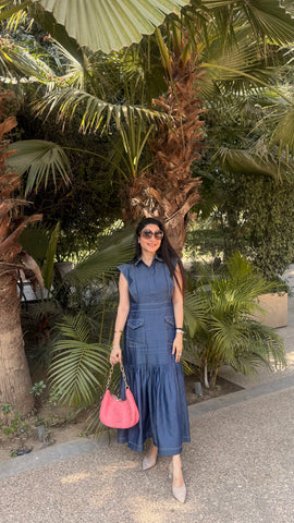 Denim A-Line dress