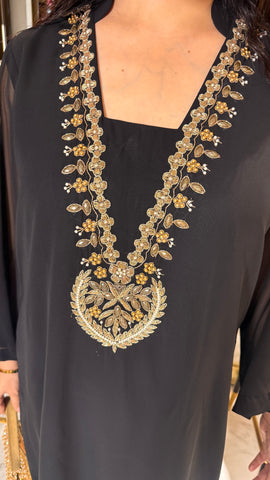 Neck work long kurta