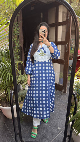 Cotton check coord set