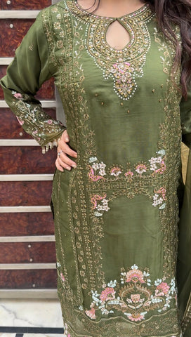 Pakistani green suit