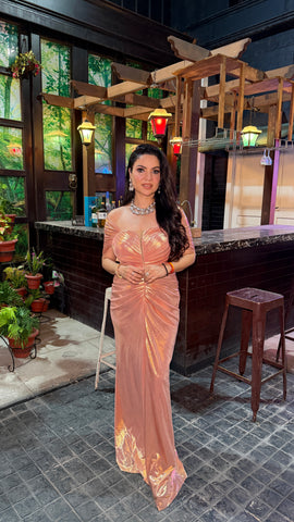 Metallic Peach Drape