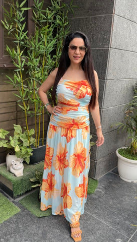 Tube flower dress