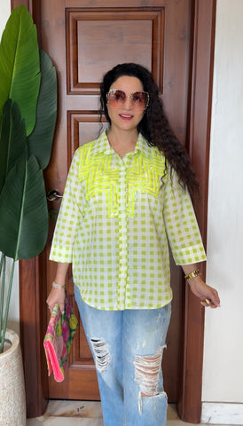 Cotton sequins shirt